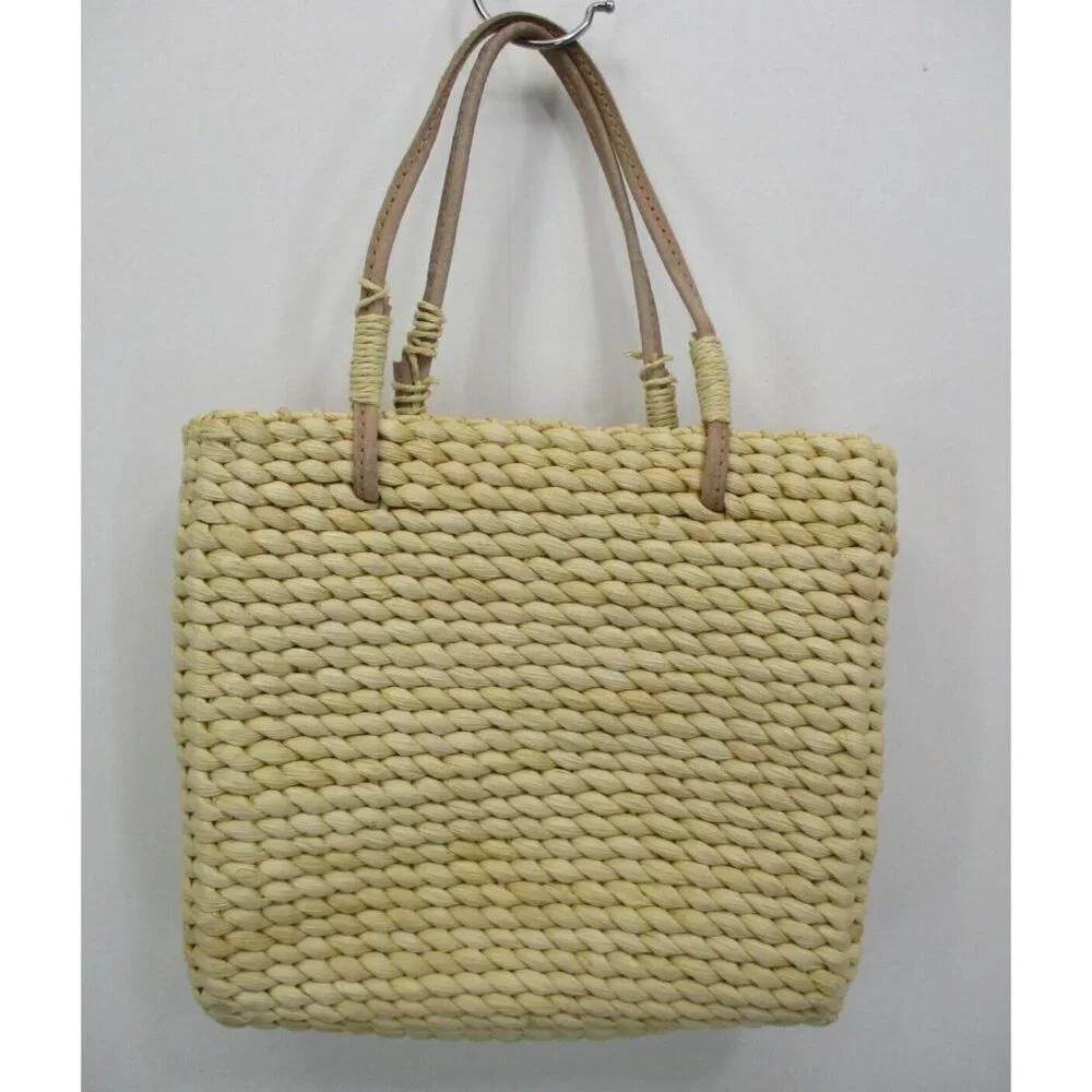 Rare Straw Corn Husk Elephant Bag, Woven Lined Handbag, Summer Purse, Tote